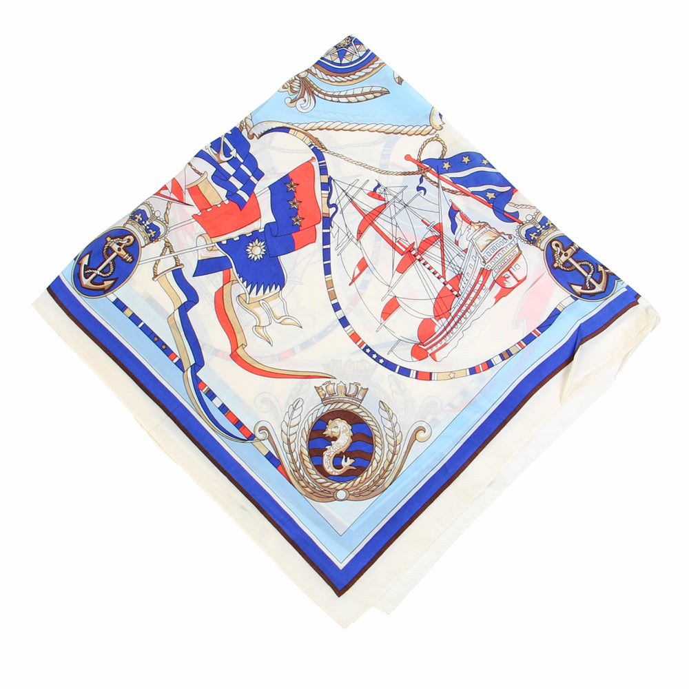 SS-3301 silky boat design square scarf