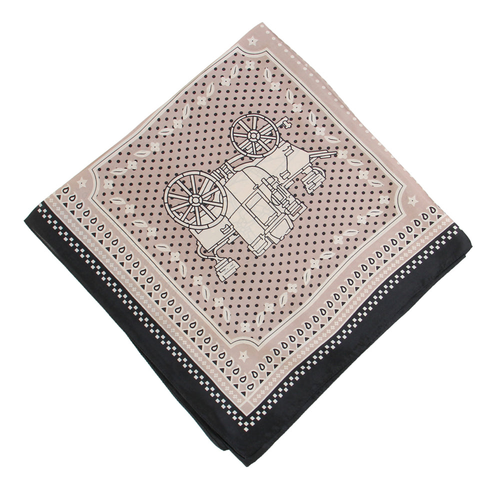 SS-3304 horse and paisley design square scarf