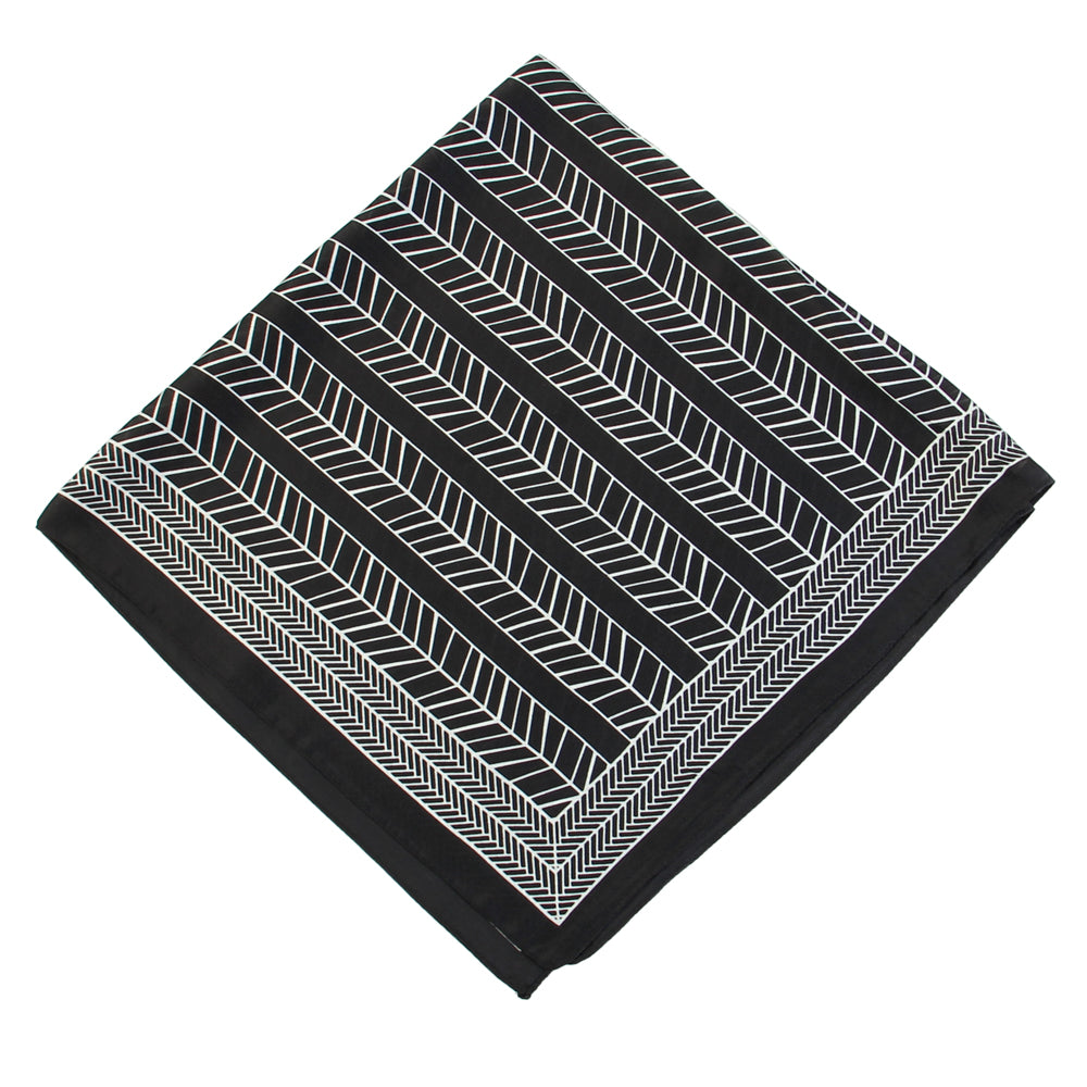 SS-3306 geometric and border design square scarf