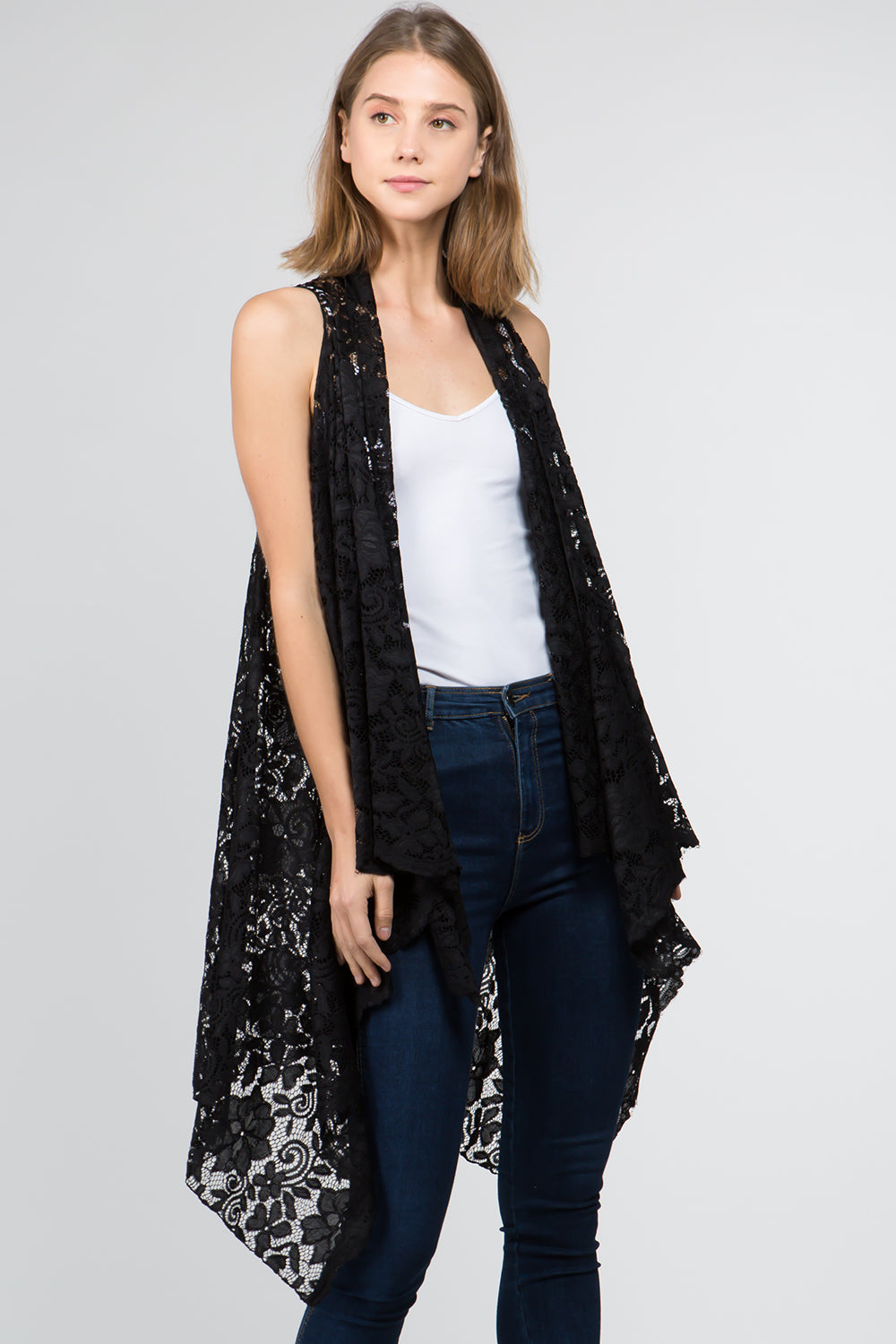 VA-9121 sold color lace vest