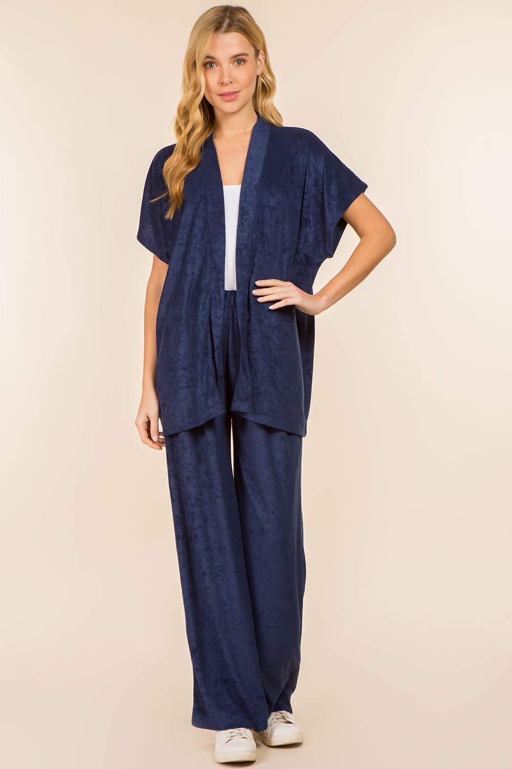 WP-41451 solid color terry pants